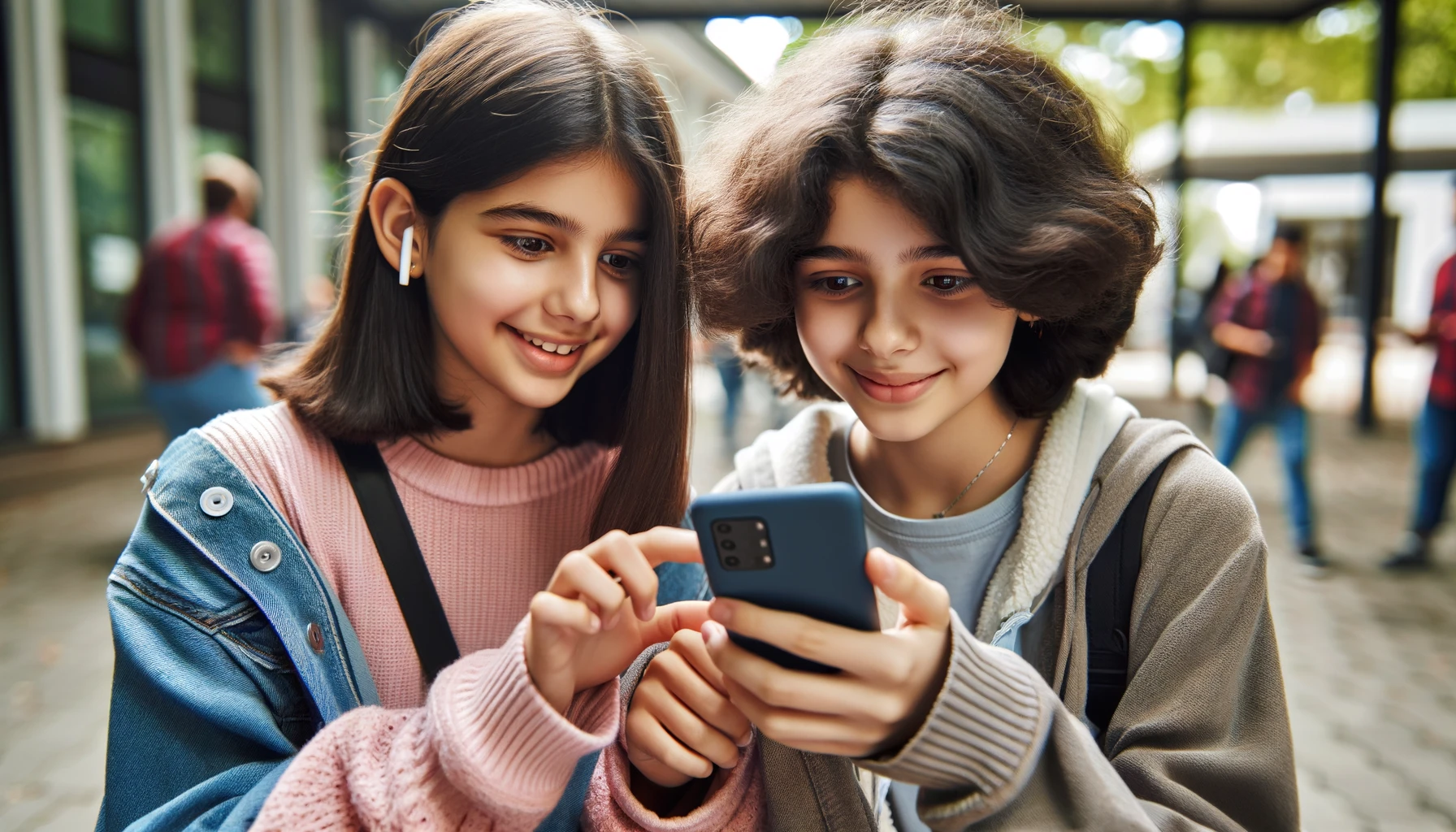 Image of students interacting with a T-Bit virtual agent