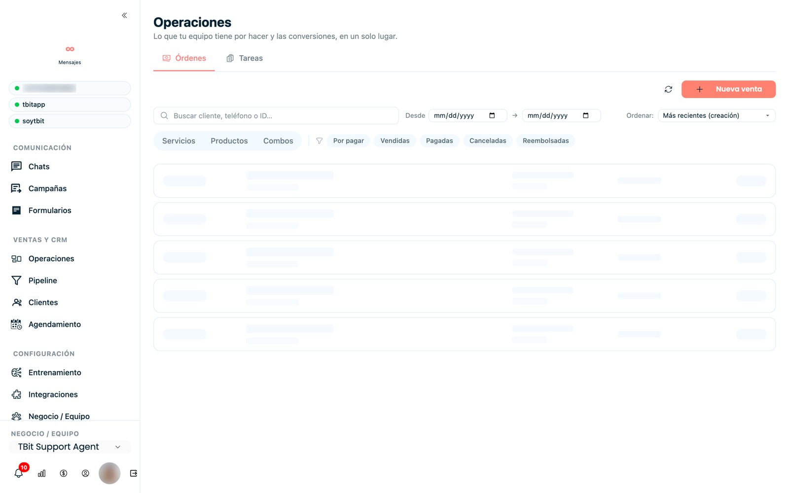 Órdenes: cada venta, servicio o cita queda registrada para medir lo que genera valor.
