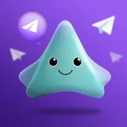 La mascota de TBit flotando sobre un fondo morado